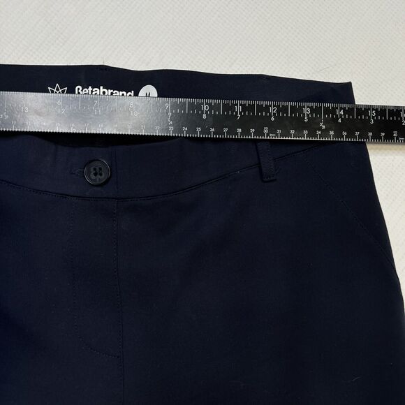 Betabrand Classic Dress Pant Yoga Pants Straight Blue Size Med Stretch Knit - Picture 8 of 12